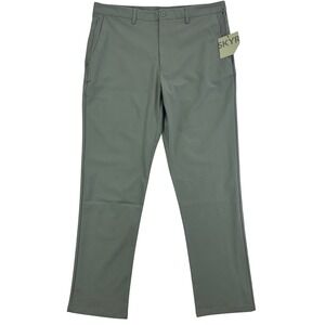 SKYR Tricot Dynasty Slim-Fit‎ Pants Mens 36x30 Green NWT Performance Golf Work